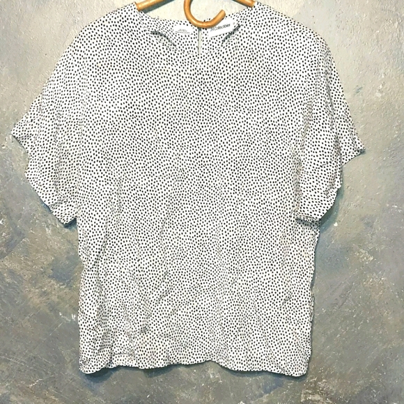 JH Collectibles Tops - ‼️4/$20.J.H. Collectibles VTG wht blk dot blouse